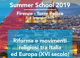 Locandina della Summer School Riforma e movimenti religiosi tra Italia ed Europa (XVI secolo) organizzata dalla Società di Studi Valdesi di Torre Pellice