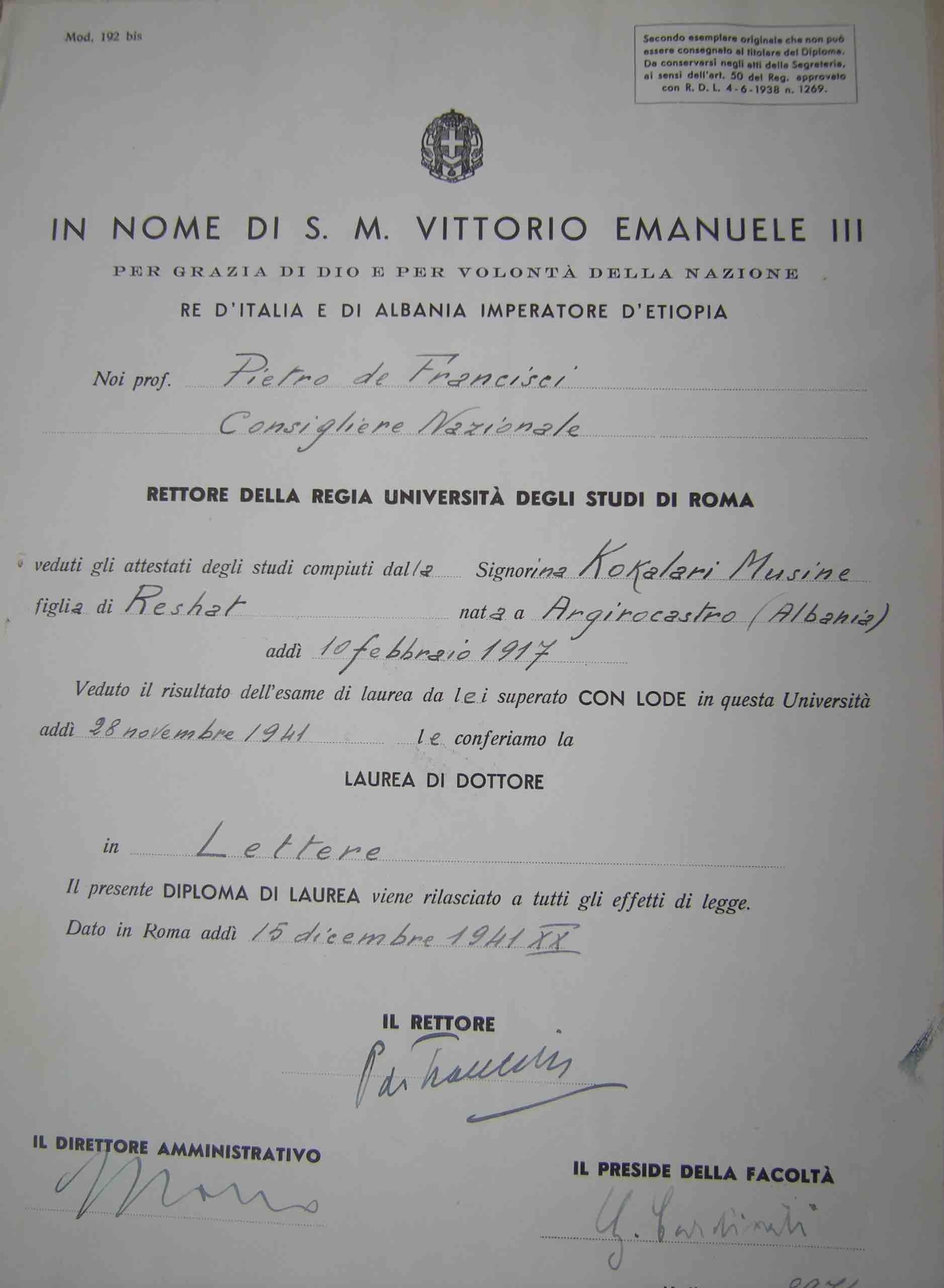 1.15 Certificato di laurea