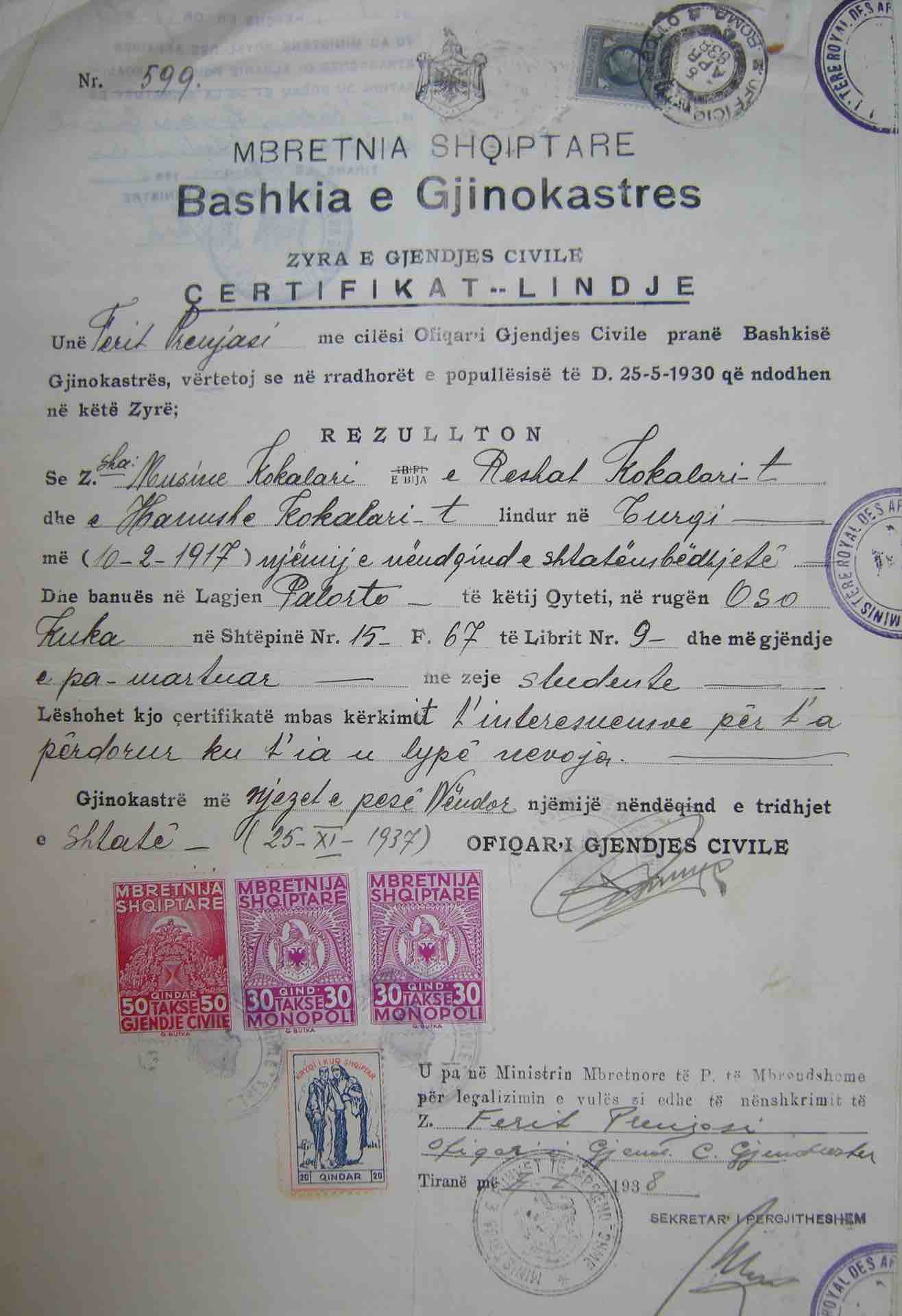1.2 Certificato di nascita
