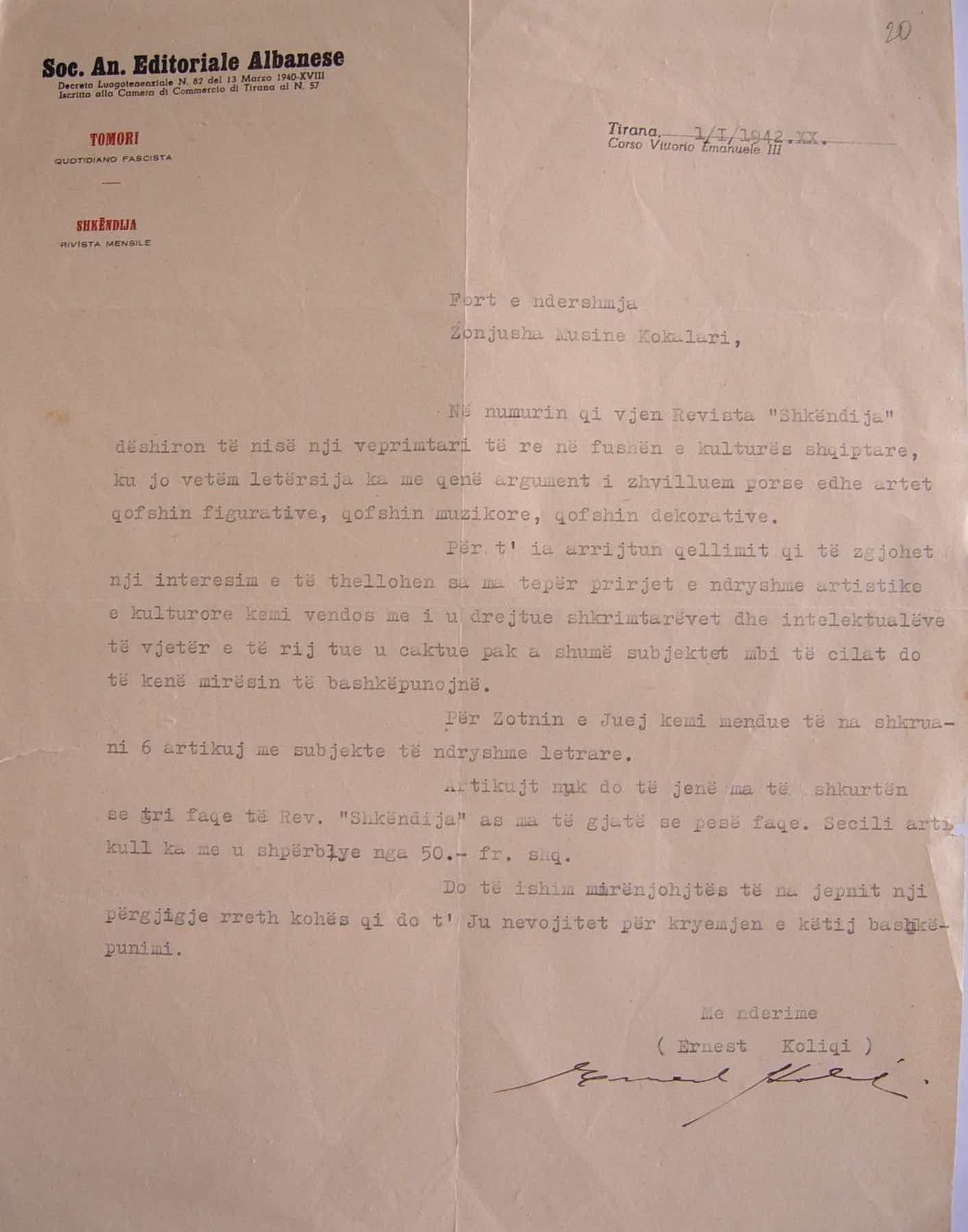 1.20 Lettera Koliqi