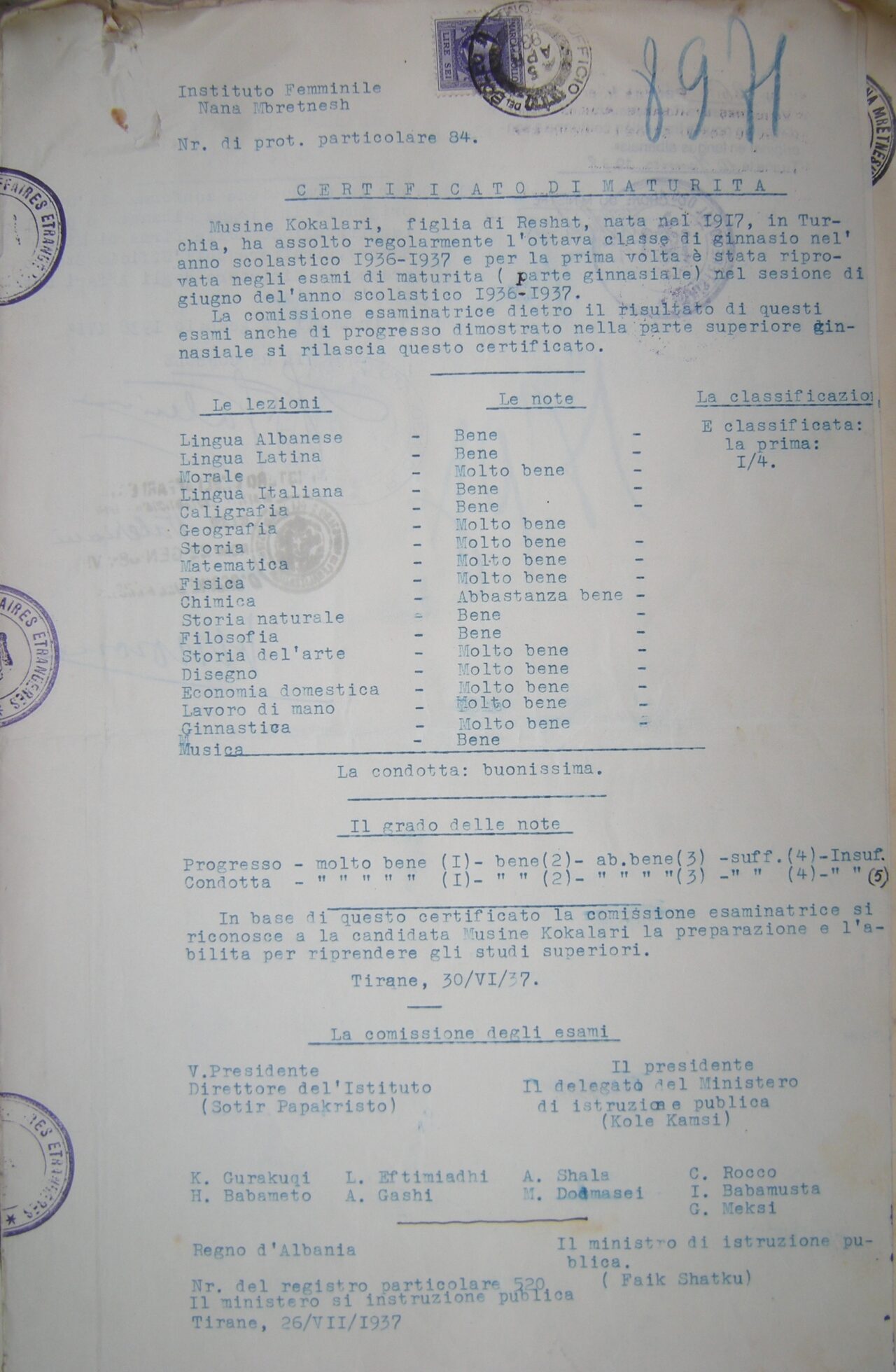 1.4 Certificato di maturità
