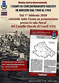 Presentazione della mostra storico-documentaria I campi di concentramento fascisti in Abruzzo dal 1940 al 1943, Casoli (CH), 26 gennaio 2020 Presentazione della mostra storico-documentaria I campi di concentramento fascisti in Abruzzo dal 1940 al 1943, Casoli (CH), 26 gennaio 2020